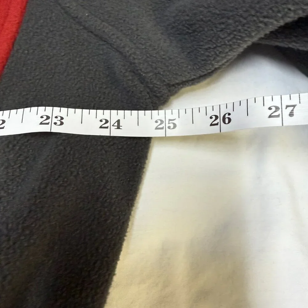 The North Face Full-Zip‎ Fleece Jacket Men’s XL Red/Gray Soft Warm EUC